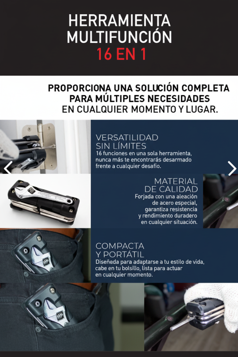 Herramienta Multifuncional 16 en 1